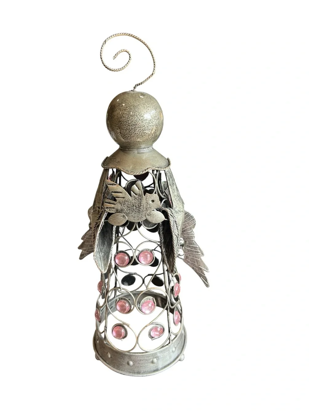 Metal Angel with Pink Accents - Home Holiday